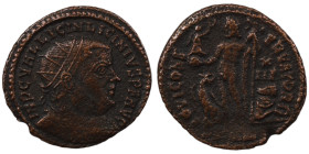 Licinius I. (321-323 AD). Follis. (18mm, 1,92g) Alexandria. Obv: IMP C VAL LICIN LICINIVS P F AVG. cuirassed bust of Licinius right. Rev: IOVI CONSERV...