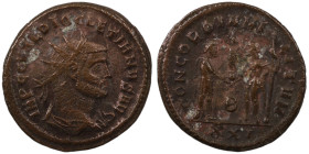 Diocletian. (285 AD). Æ Antoninian. (22mm, 4,19g) Antioch. Obv: IMP C C VAL DIOCLETIANVS P F AVG. radiate cuirassed bust of Diocletian right. Rev: CON...