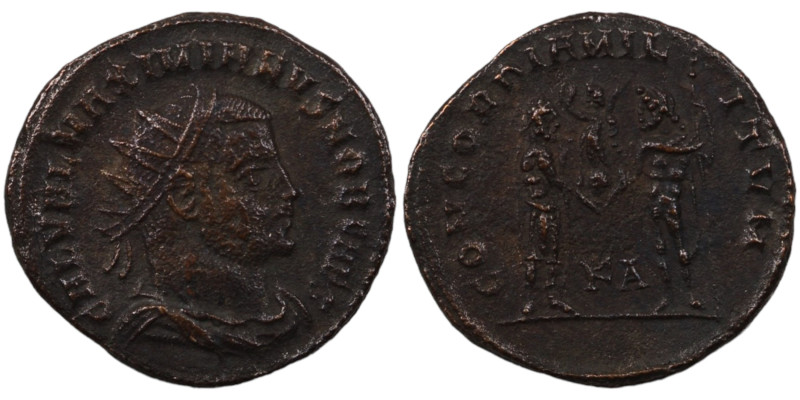 Maximianus. (285-295 AD). Æ Antoninian. (20mm, 3,28g) Antioch. Obv: GAL VAL MAXI...