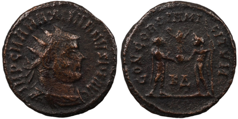 Maximianus. (285-295 AD). Æ Antoninian. (21mm, 3,27g) Antioch. Obv: GAL VAL MAXI...