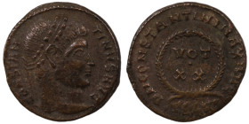 Constantinus I. (307-337 AD). Follis. (19mm, 3,00g) Thessalonica. Obv: CONSTANTINVS AVG. laureate bust of Constantinus right. Rev: D N CONSTANTINI MAX...