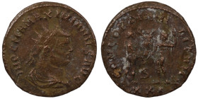 Maximianus. (285-295 AD). Æ Antoninian. (21mm, 3,80g) Antioch. Obv: GAL VAL MAXIMIANVS PF AVG. radiate cuirassed bust right. Rev: CONCORDIA MILITVM. J...