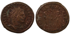 Constantinus I. Chlorus. (293-305 AD). Æ Antoninian. (19mm, 2,96g) Antioch. Obv: FL VAL CONSTANTIVS NOB CAES. radiate cuirassed bust of Constantinus r...