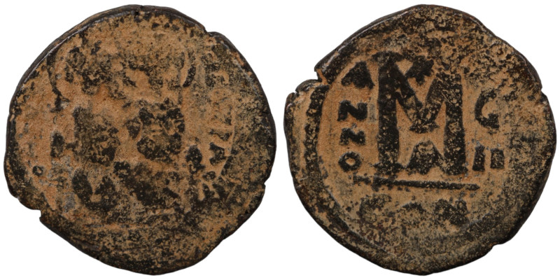 Justin II. and Sophia. (565-578 AD). Follis. (30mm, 14,37g) Nicomedia. Obv: Just...