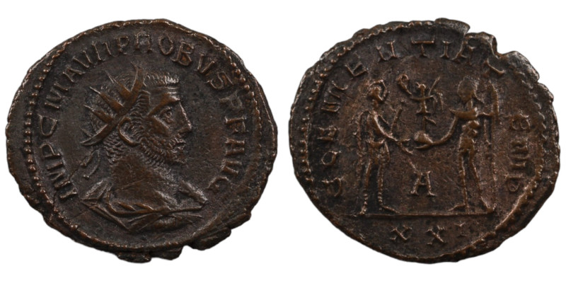 Probus. (276-282 AD). Æ Antoninian. (20mm, 3,30g) Antioch. Obv: IMP C M AVR PROB...