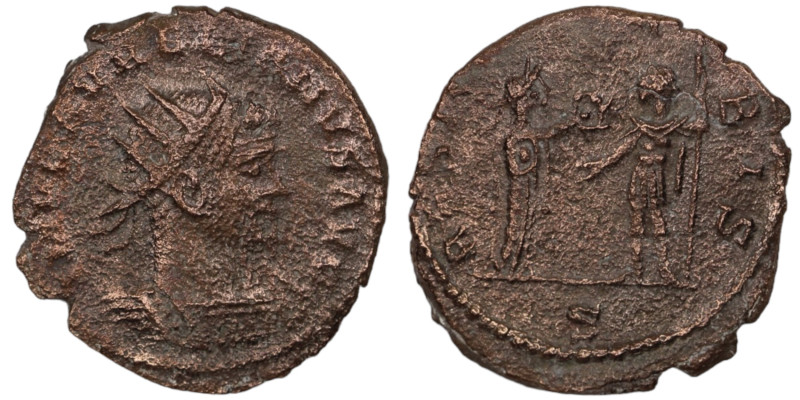 Aurelian. (274-275 AD). Æ Antoninian. (21mm, 3,57g) Antioch. Obv: IMP C AVRELIAN...