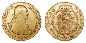 Carlos IV
Escudo. AV. Madrid MF. 1789. 3.31g. Cal.488. MBC-.