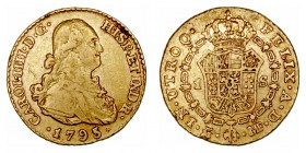 Carlos IV
Escudo. AV. Madrid MF. 1793. 3.32g. Cal.492. MBC.