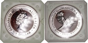 Australia Isabel II
Dólar. AR. 1996. Kookaburra (1 oz 999 mil). En estuche original. PROOF.
