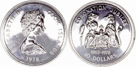 Cook Islands 
10 Dólares. AR. 1978. Coronation Jubilee. 27.83g. KM.21. SC/SC-.