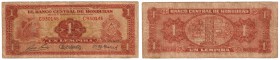 Billetes extranjeros
1 Lempira. 4 mayo 1951. P.51. Escaso. BC-.
