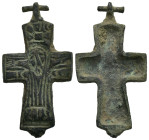 Bronze 9.42 gram Diameter 47 mm BYZANTINE EMPIRE.Cross.(8th-10th century).Ae.