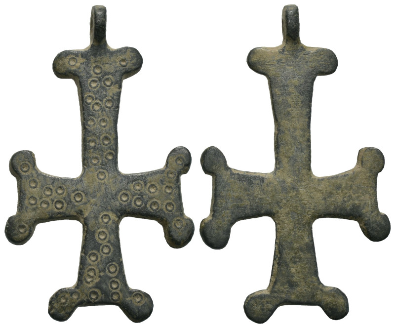 Bronze 8.19 gram Diameter 49 mm BYZANTINE EMPIRE.Cross.(8th-10th century).Ae.