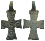 Bronze 2.71 gram Diameter 28 mm BYZANTINE EMPIRE.Cross.(8th-10th century).Ae.