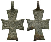 Bronze 2.49 gram Diameter 27 mm BYZANTINE EMPIRE.Cross.(8th-10th century).Ae.