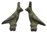 Weight 7.49 gr - Diameter 31 mm Ancient Bronze Bird Figure