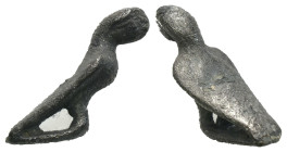 Weight 2.99 gr - Diameter 22 mm Ancient Bronze bird figure