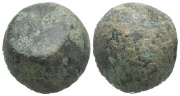 Weight 55.83 gr - Diameter 24 mm Ancient Bronze Weight