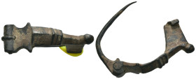 Weight 11.61 gr - Diameter 41 mm Ancient Bronze Fibula.