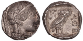 Attica – Athens – Tetradrachm – Triton Pedigree 8-9 january 2008 
 Well centered coin with old patina. Superb example. 
 From an old Triton sale fro...