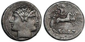 Roman Republic - Didrachm – Roma 
 Well centered coin. Lightly worned. Very nice example. 
 Reference: RRC.28/3 
 6,3 g 
 22,4 mm 
 Quality: EF ...