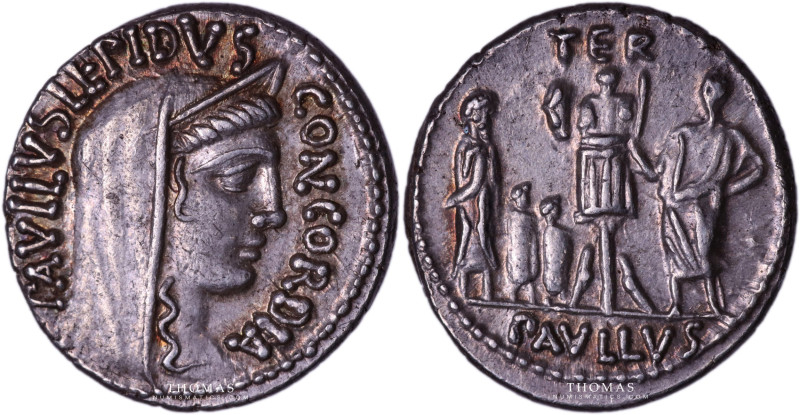 Aemilius Denarius 
 Very nice coin with bright original luster. Beautiful golde...