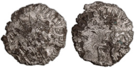 Postumus – Antoninian – Labours of Hercules 
 Poor quality. Possible indentification. 
 Reference: AGK 29 Coin from the highest rarity. Only one oth...