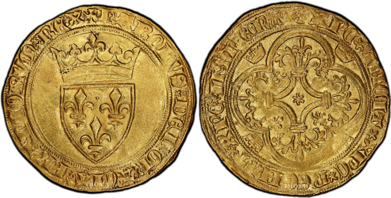 France – Charles VI – Gold -Ecu d’or à la couronne – Tournai 
 Very nice coin. ...