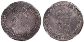 France – Louis XIV – Ecu de Navarre a la meche longue – 1654 Saint-palais – NGC XF 45
Coin with a nice cabinet patina and pleasant appearance. Regula...