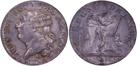 France – Louis XVI – Constitution – Ecu 3 Livres François – 1792 A Paris – NGC MS 63
This coin has superb eye-appeal. Flan flaw, light adjustment mar...