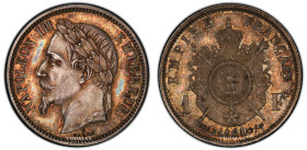 France – Napoleon III – Trial pattern1 franc silver – proof – 1861 E – PCGS SP 64
Trial in rare condition. Proof with all bright original luster. Spl...