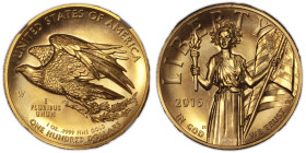 United States – Gold 100 dollars 2015 West Point – NGC MS70 
 Coin with very high relief. Original luster. 
 Coin certified MS70 by NGC. Higher grad...
