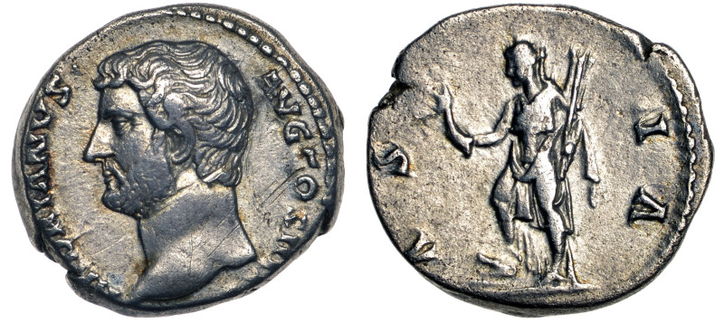 Roman Empire, Hadrian, AD 117-138, silver denarius, travel series: Asia, NGC, Ch...