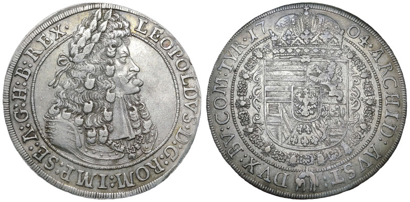 Austria Holy Roman Empire Thaler 1704

KM-1303.4; Dav-1003; Hall mint; Leopold...