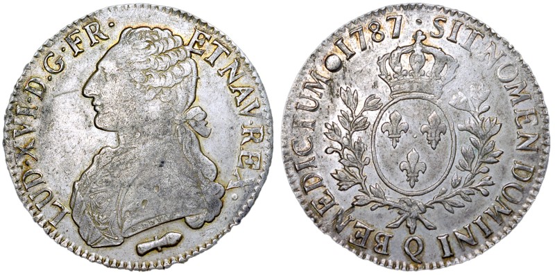 France 1 Écu 1787

KM-564.13 Perpignan, N#5768, Silver (.917), King: Louis XVI...