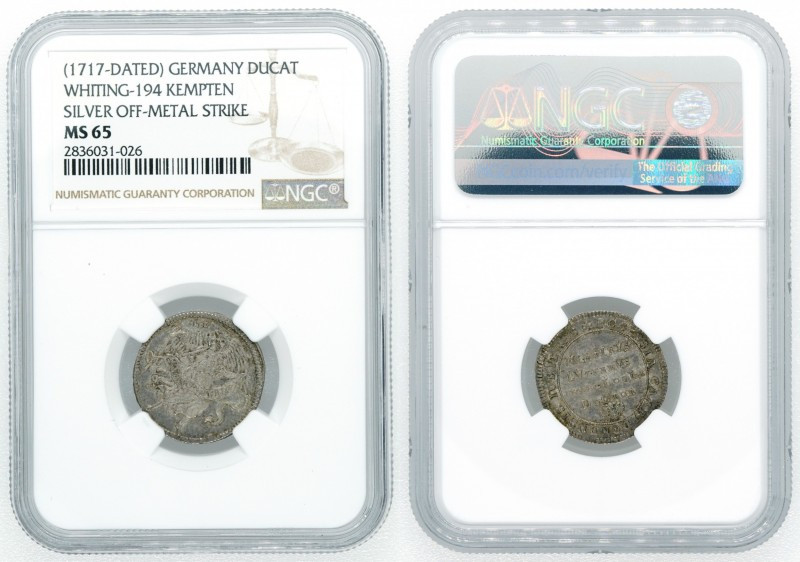 Germany Ducat NGC MS65 1717 Jehovah Top Pop