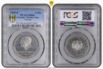 Germany, Weimar Rep. 3 mark 1929-E, Lessing. Proof, PCGS PF60