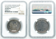 Germany Reformation Anneversary Silver Medal NGC AU Details 1717 Jehovah