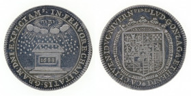 France Foundation token for the wedding of the "Girls-Madame" Silver 28mm 6.23g 1688 Jehovah