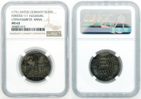 Germany Gymnasium st.Anna Medal NGC MS63 1731 Jehovah