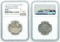 Germany Gymnasium st.Anna Silver MedalNGC MS64 1731 Jehovah