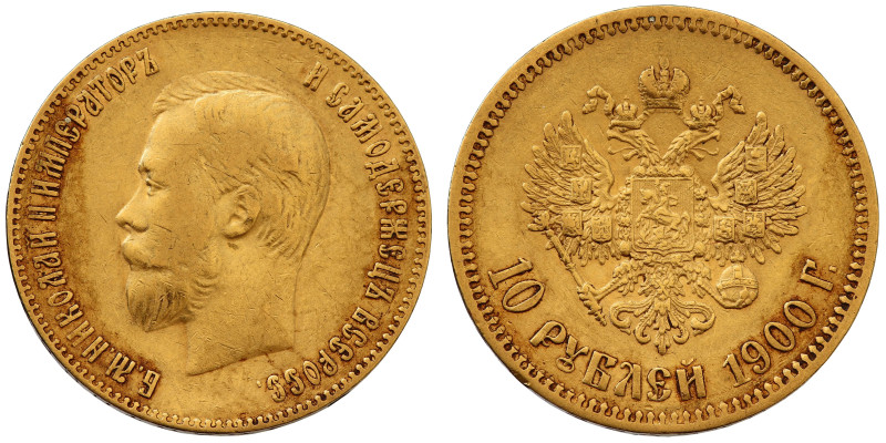 Russia 10 Rubles 1900 ФЗ

Y-64 Gold (.900) 8.58 g Ruler: Nicolas II