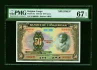 Congo Democratic Republic 50 Francs 1941-52 PMG 67 EPQ