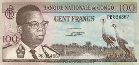 Congo Democratic Republic 100 Francs 1964