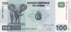 Congo Democratic Republic 100 Francs 2000