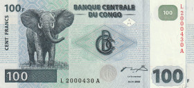 Congo Democratic Republic 100 Francs 2000