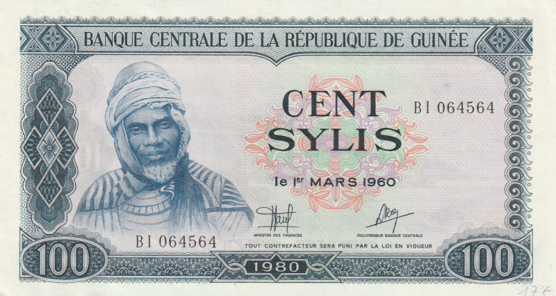 Guinea 100 Sylis 1980

Pick#26 UNC