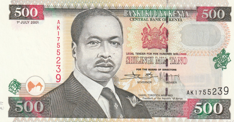 Kenya 500 Shillings 2001

Pick#39e UNC