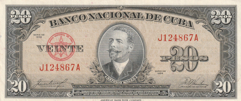 Cuba 20 Pesos 1958

Pick#80 UNC