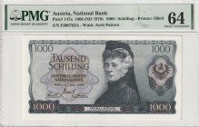 Austria 1000/- Schilling 1966 PMG 64